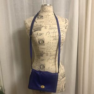 Purple leather crossbody bag by JCrew